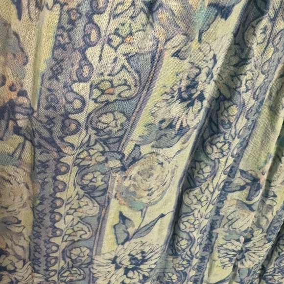 Free People Bohemian 70s Patchwork Hippie Lost Palms Craft Maxi Dress Medium - Picture 13 of 17